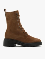 Rote Damenstiefel mit leichter Sohle