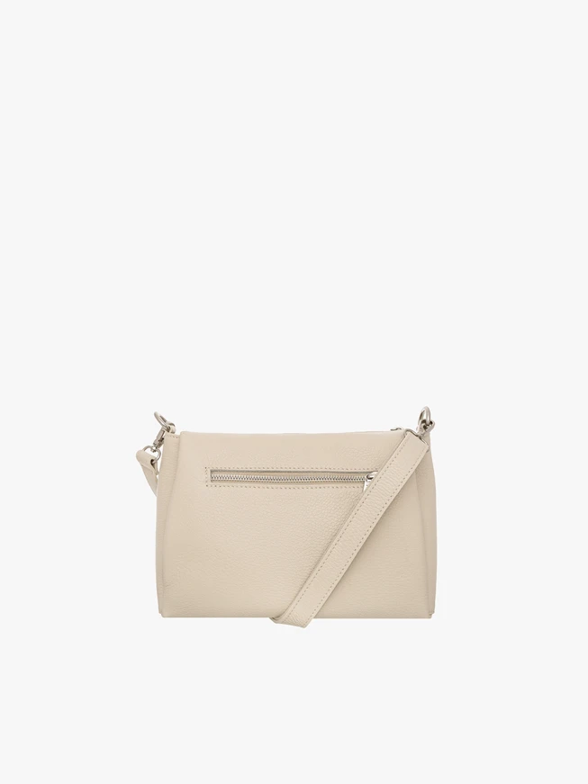 Cremefarbene Handtasche mit verstellbarem Riemen