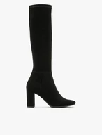 Schwarze Damenstiefel mit schmalem Schaft