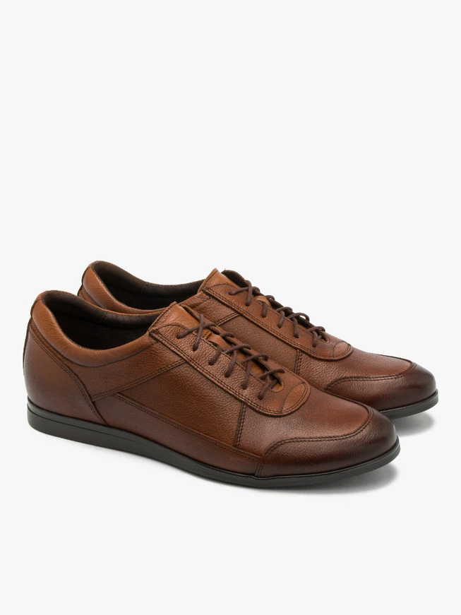 Dunkelbraune Herrenhalbschuhe