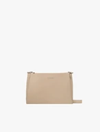 Dunkelbeige Handtasche mit verstellbarem Riemen