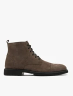 Graue Herrenstiefel mit leichter Sohle