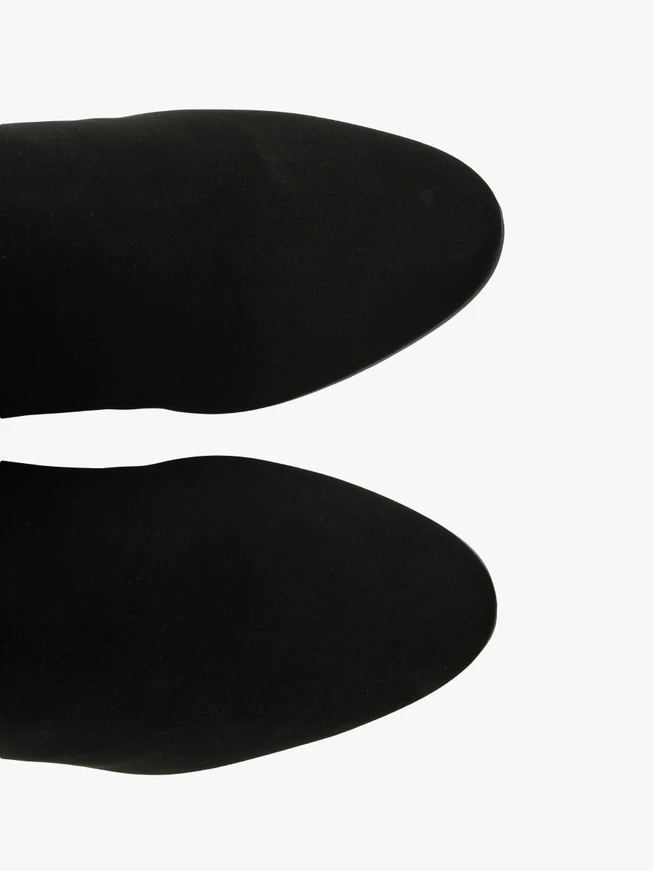 Schwarze Damenstiefel mit schmalem Schaft