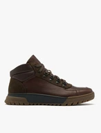 Dark brown men’s boots with two-tone sole