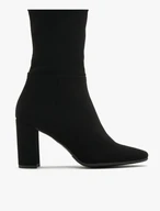 Schwarze hohe Stöckelschuhe mit Gummizug