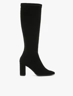 Schwarze Damenstiefel mit breitem Schaft