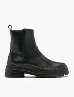 Black ankle boots with lightweight sole