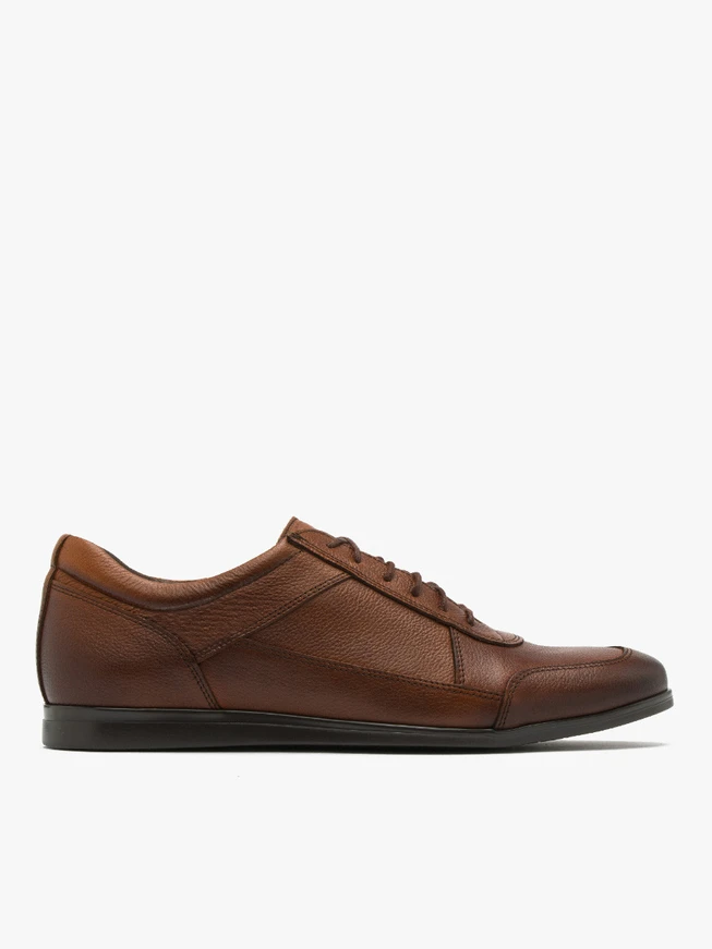 Dunkelbraune Herrenhalbschuhe
