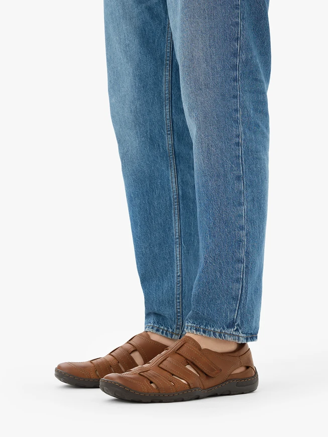 Braune Herren-Sandalen