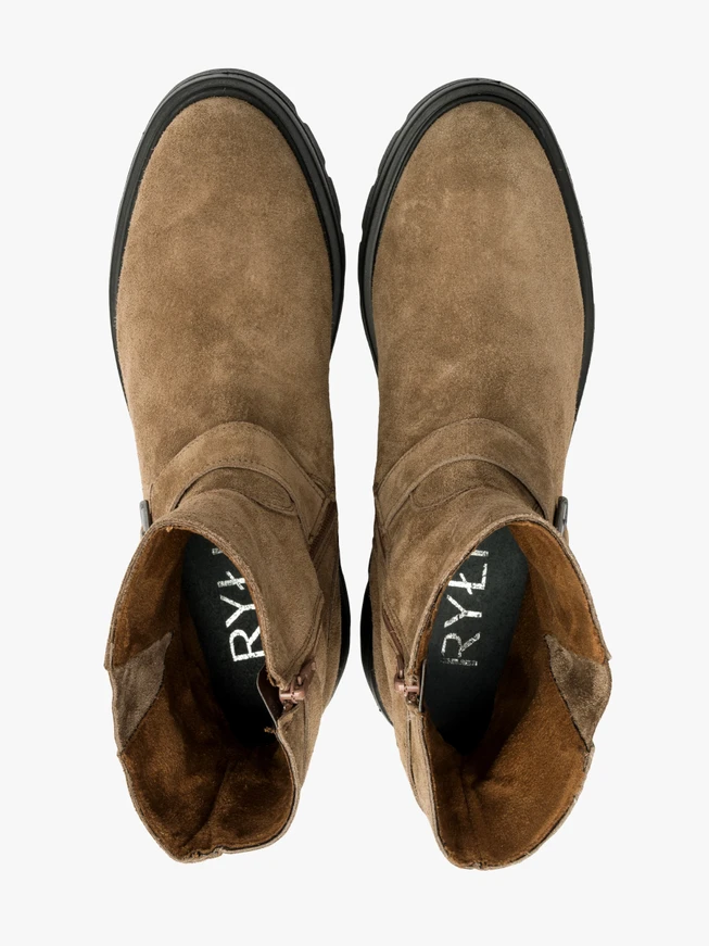 Sand ankle boots with buckles