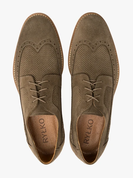 Herren Brogues in Oliv