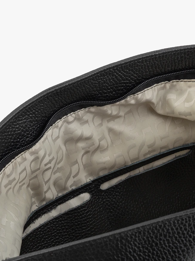 Schwarze packbare Handtasche für Frauen