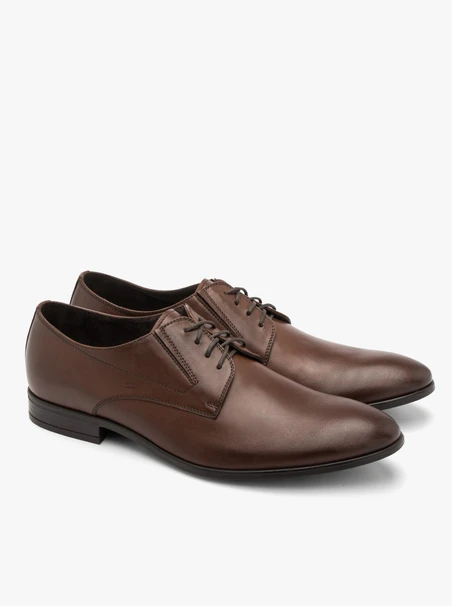 Dunkelbraune Herrenhalbschuhe