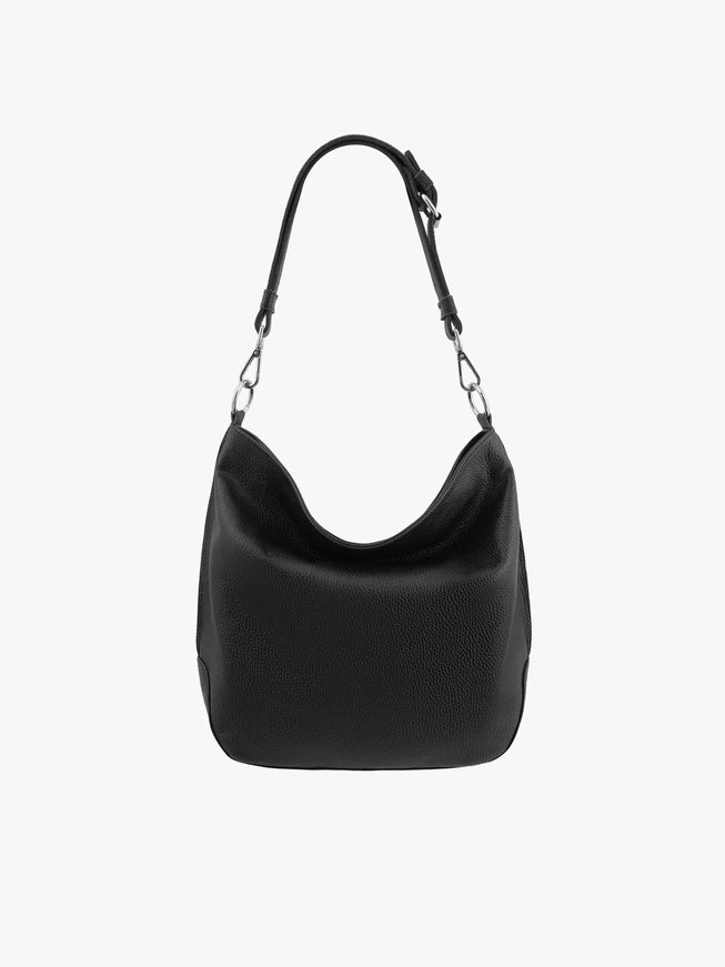 Schwarze packbare Handtasche für Frauen