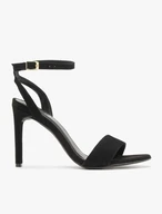 Schwarze hohe Stiletto-Sandalen