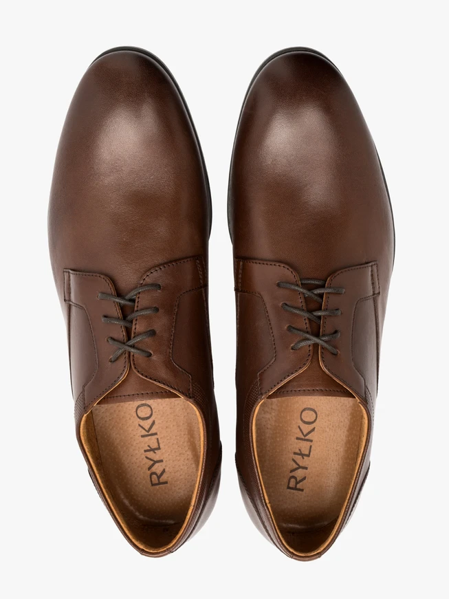 Dunkelbraune Herrenhalbschuhe