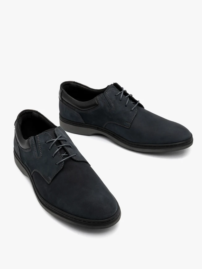Grauer Herren-Schnürhalbschuh