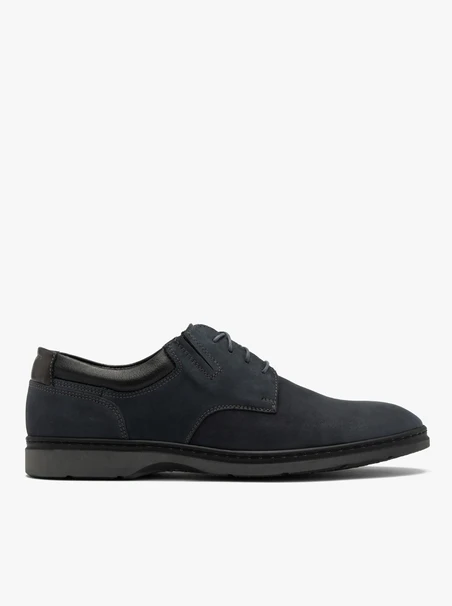 Grauer Herren-Schnürhalbschuh