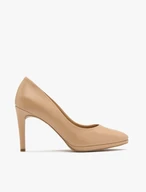 Beigefarbene Stiletto-Pumps