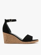 Schwarze Plateausandalen