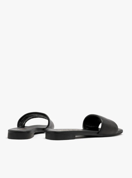 Schwarze Damen-Flip-Flops mit flacher Sohle