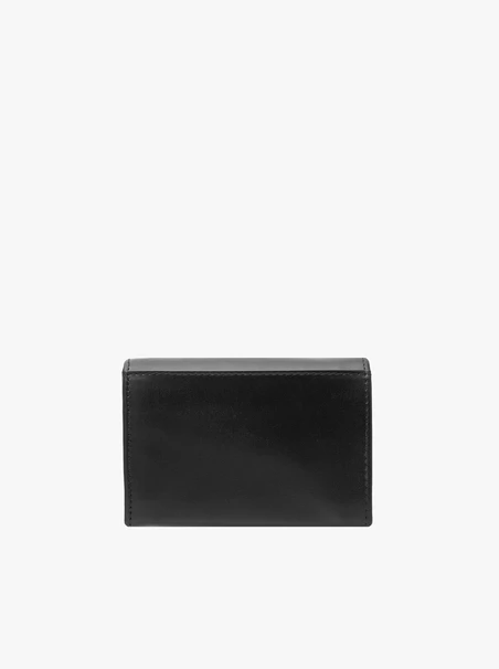 Schwarzes Portemonnaie für Frauen mit silbernen Details