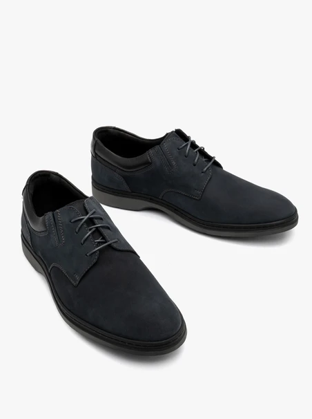 Grauer Herren-Schnürhalbschuh