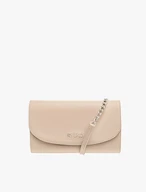 Kleine beigefarbene Clutch-Tasche
