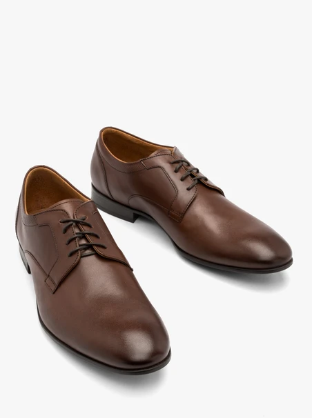 Dunkelbraune Herrenhalbschuhe