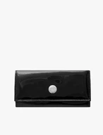 Schwarz lackierte Damenbrieftasche