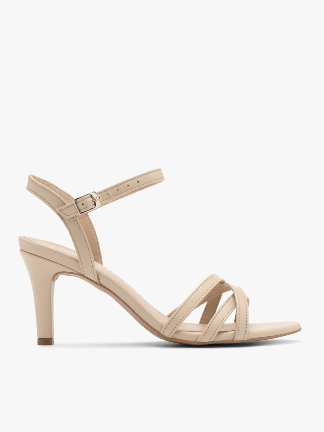 Beige stiletto sandals