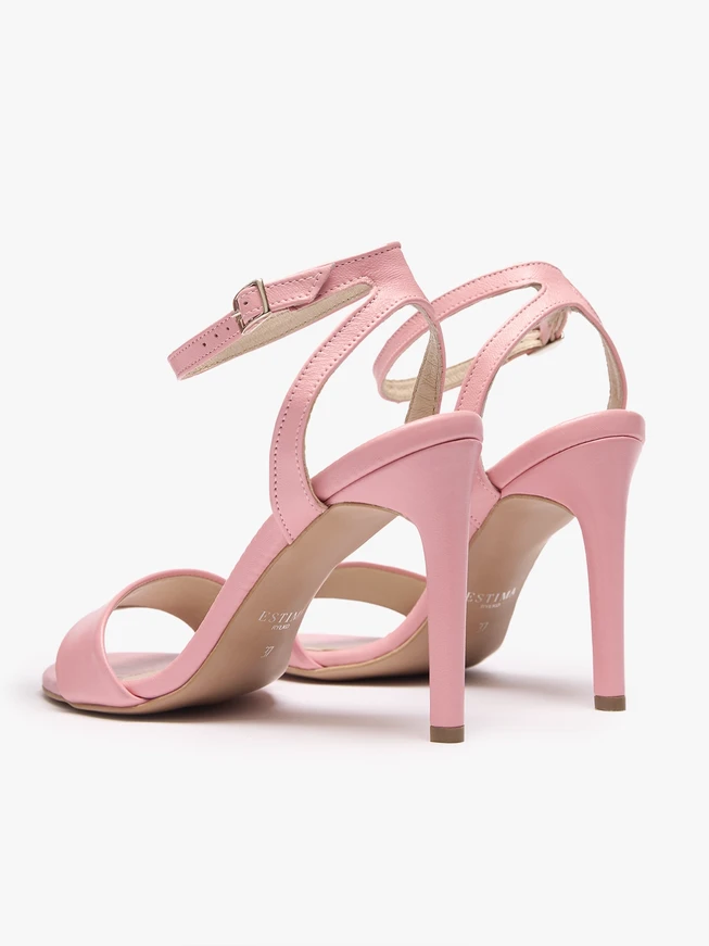 Rosa hohe Stiletto-Sandale