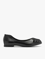 Schwarze Ballerinas mit durchbrochener Front