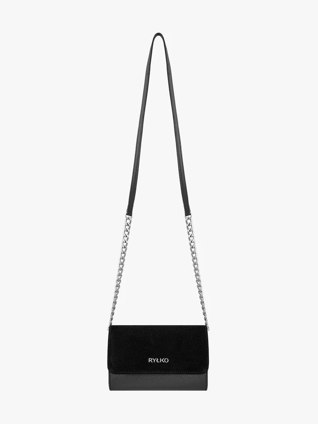 Kleine schwarze Clutch-Tasche