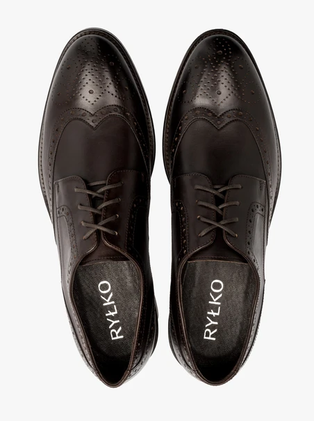Dunkelbraune Brogues für Männer