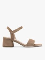 Beige low-heel sandals