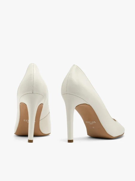 Cream stiletto pumps