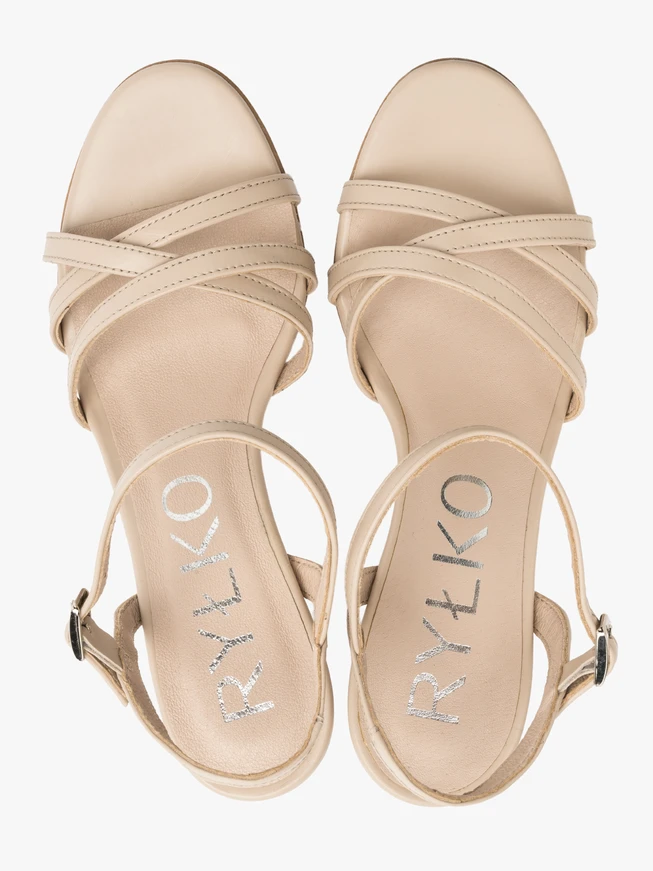 Beige stiletto sandals