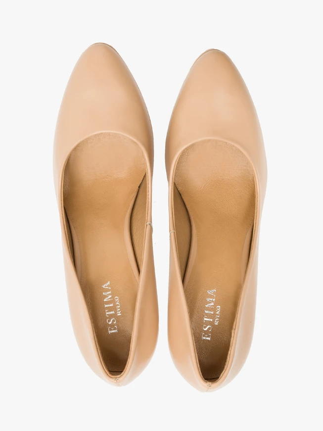 Beigefarbene Stiletto-Pumps