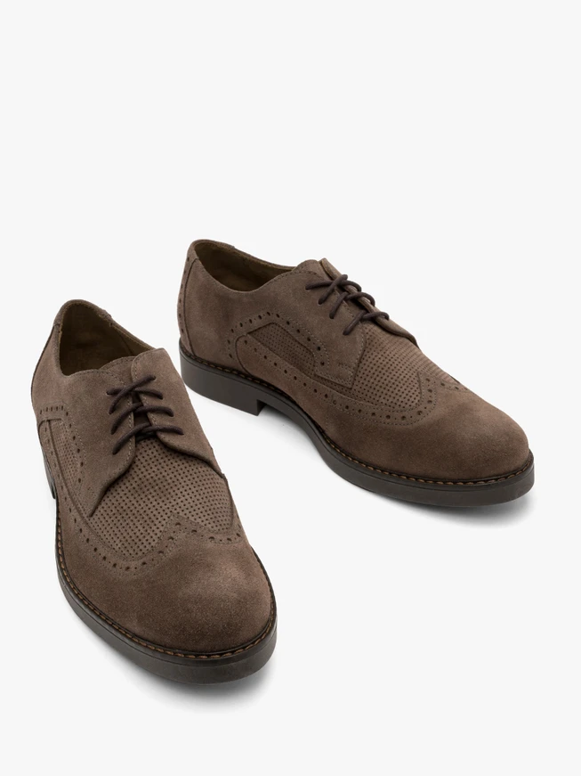 Szarobrązowe brogsy męskie