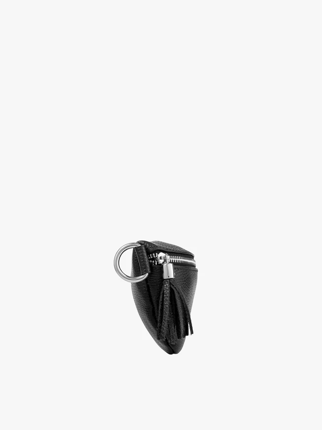 Schwarze Nierentasche mit Quaste