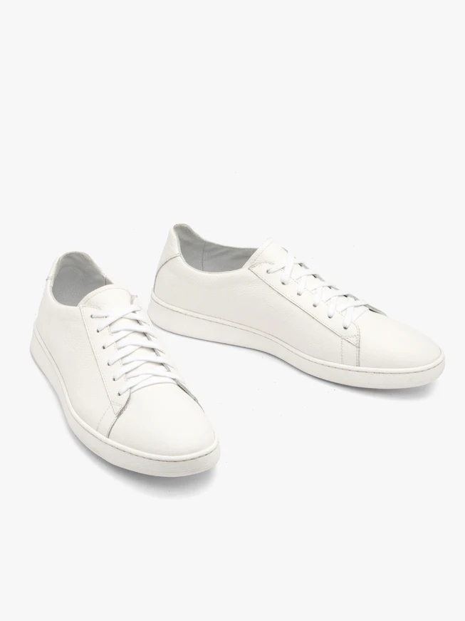 Weiße Herren-Halbschuhe im Sport-Stil