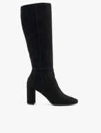 Schwarze hochhackige Stiefel