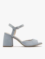 Blaue Sandalen mit massivem Pfosten