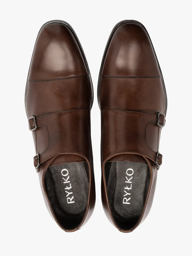 Brown men’s shoe with monk strap