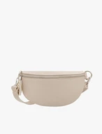 Beigefarbene Nierentasche mit Quaste