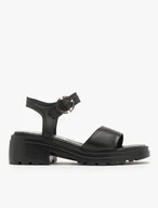 Schwarze Sandalen mit Traktorsohle
