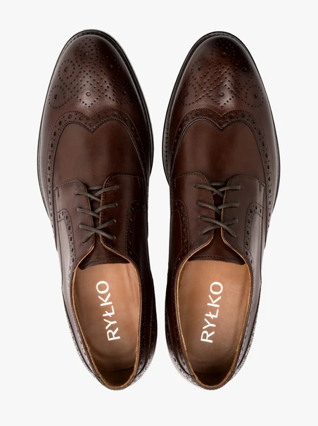 Braune Brogues für Männer