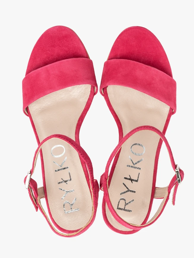 Fuchsia stiletto sandals