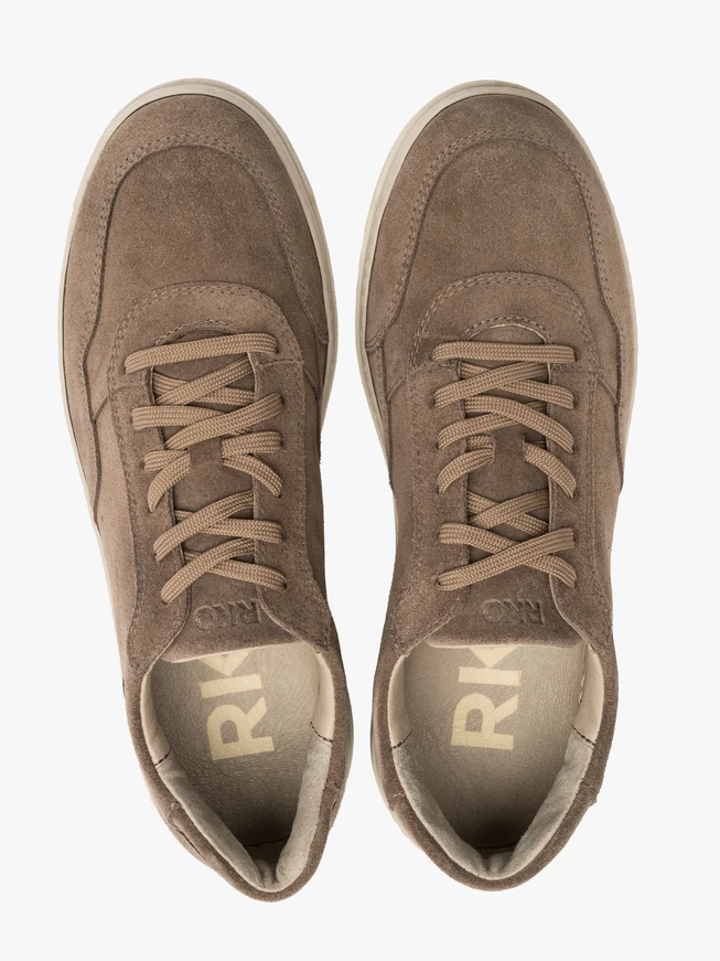 Graue und beige Herrenhalbschuhe
